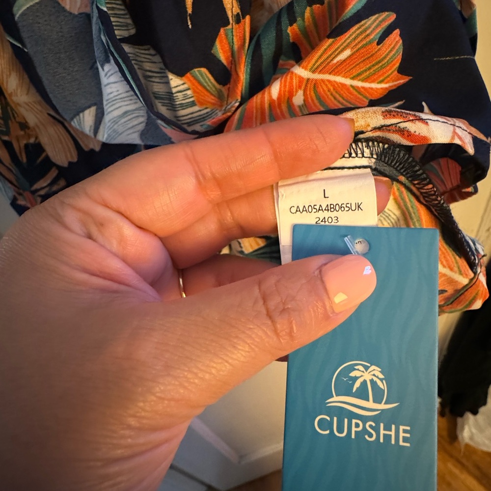 NWT Cupshe tropical wrap mini dress - Picture 3 of 4